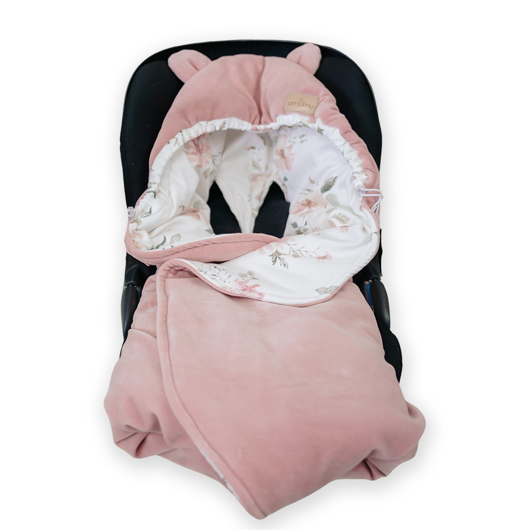 Otulacz do fotelika/kocyk welurowy do gondoli Magiczny Ogród