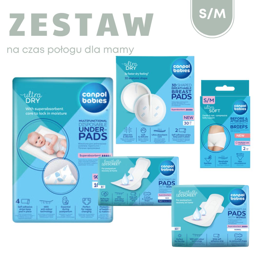 Zestaw połogowy po wyjściu ze szpitala dla mamy S/M